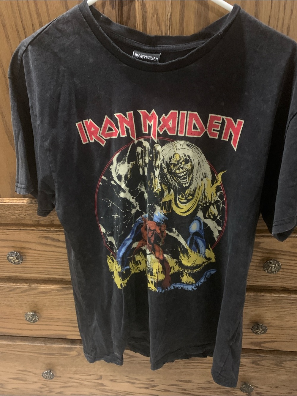 Iron Maiden Black Graphic Short Sleeve Tee